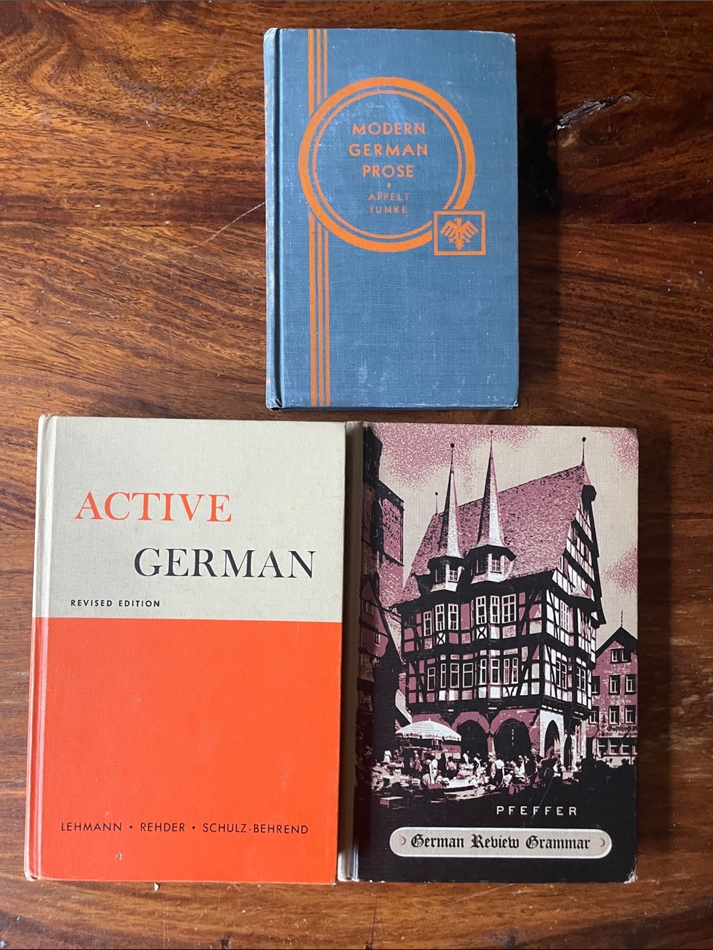 3 Vintage German Language Hardcover Text Books from 30s / 60s